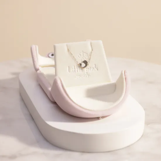 Little Pink Gold Robin Bird Baby Bracelet