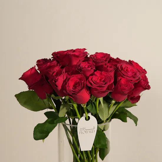 Romantic Roses Vase | 20 Flowers