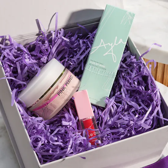 Ayla Naturals Purple Skin Care Kit | Spark Flower Vase