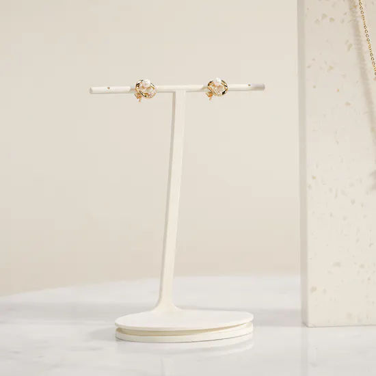 Pandora Pavé Circle & Pearl Stud Earrings and Necklace Set