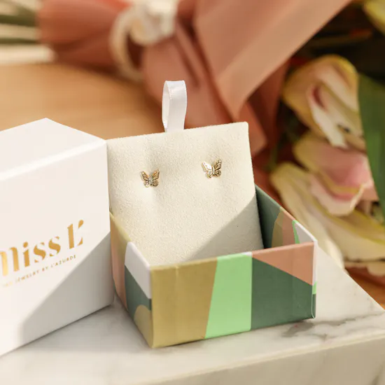 Miss L by L'azurde Earrings | Pink Lily Bouquet