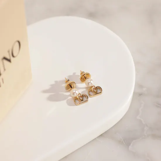 Valentino Garavani V Logo Signature Pearl Women's Earrings