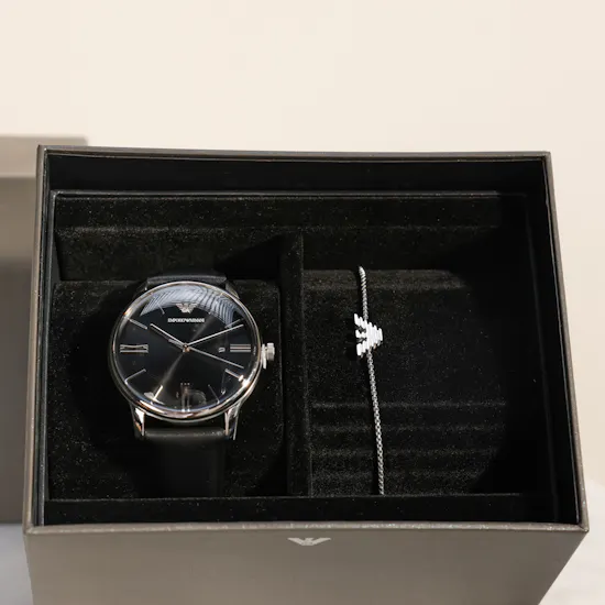 Emporio Armani Watch and Bracelet Men’s Set