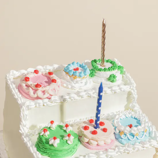 Sweet Sensation Stair Shape Birthday Cake
