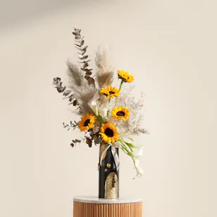 Golden Spectrum Flower Vase