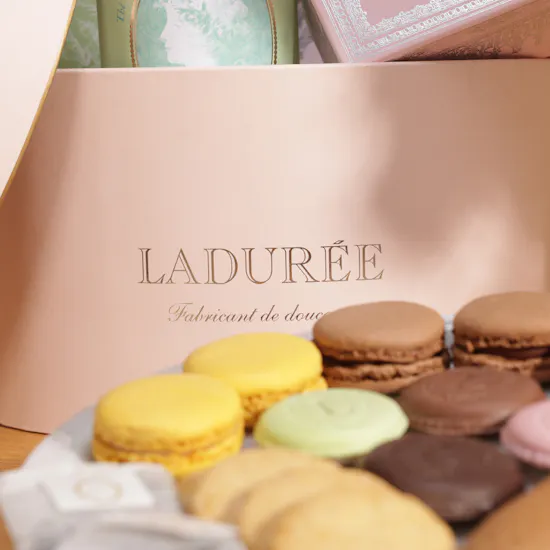 Ladurée Pink Gift Hamper Box | Most Beautiful Moments Flowers Bouquet