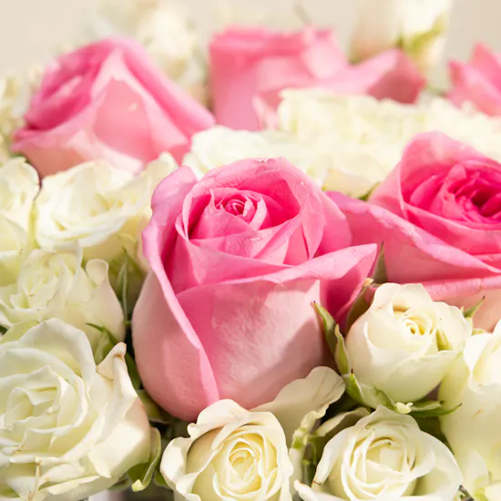 Blushing Elegance Flowers Vase