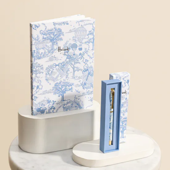 Harrods Angelic Blue Pen and Notebook Set