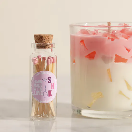 Done By Shk Small Rose Latte Candle