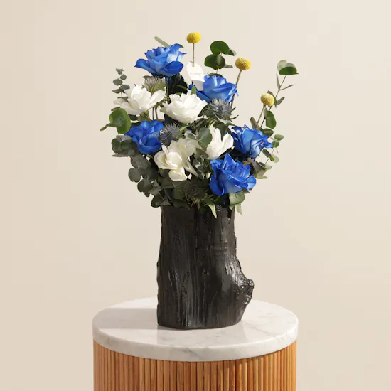 Blue Forest Flower Vase