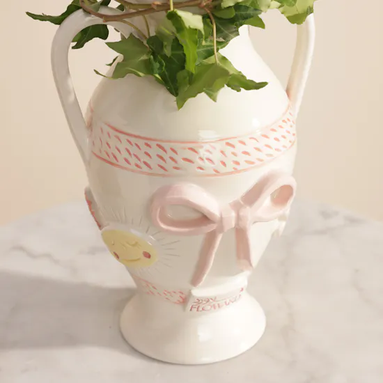Keramos Studio Sweet Baby Girl Purple Tulip Vase