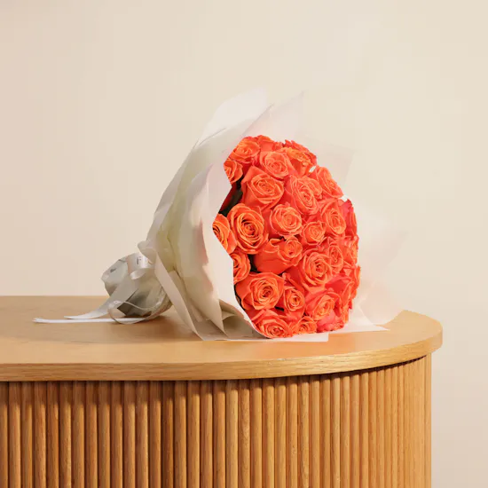 Orange Roses Bright Bouquet