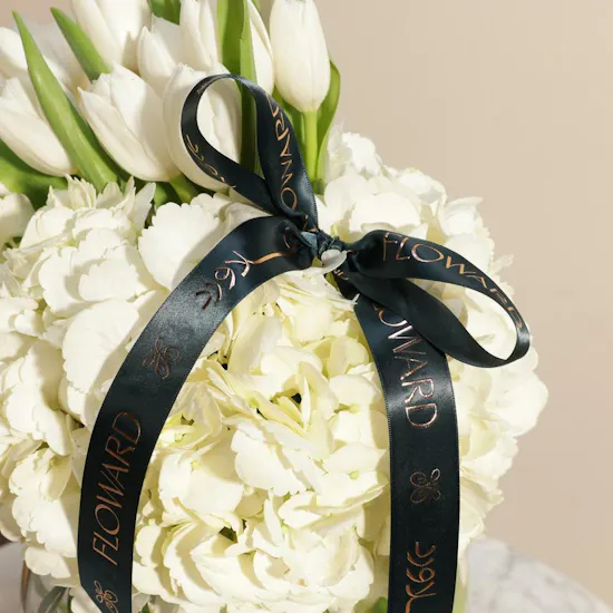 Graceful Hydrangea and Tulip Vase