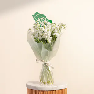 Charming White Matthiola Bouquet Charming White Matthiola Bouquet