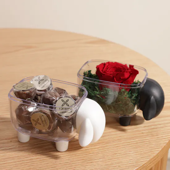 Floward Caramel Chocolate | Preserved Red Rose