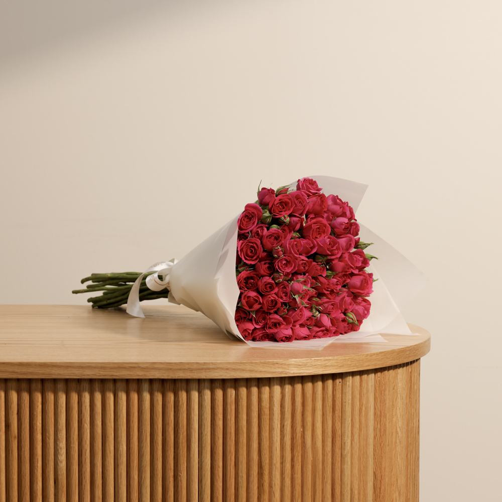 Graceful Fuchsia Baby Rose Bouquet
