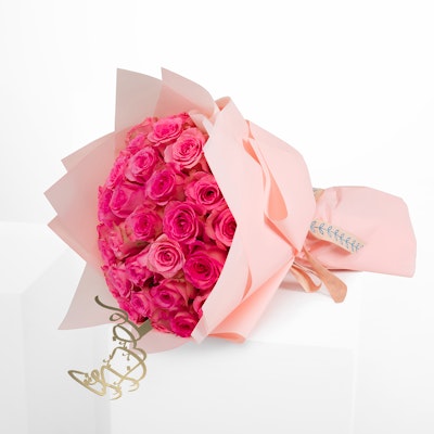 Heidi | 50 Light Pink Roses Hand Bouquet 