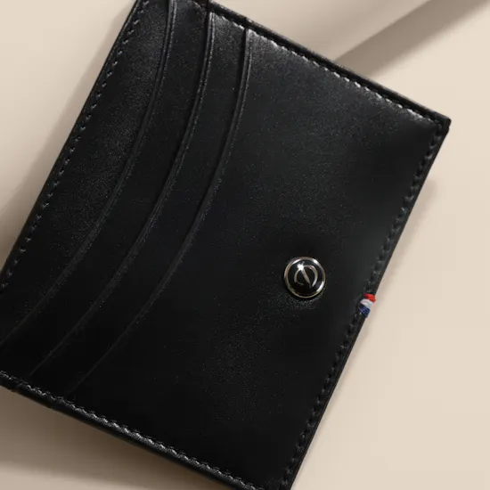S.T. Dupont Line D Black Leather Men’s Card Holder