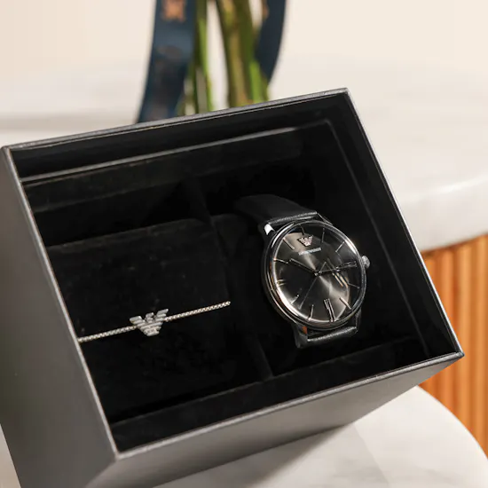 Emporio Armani Watch and Bracelet Men’s Set | Pure Cheer Flower