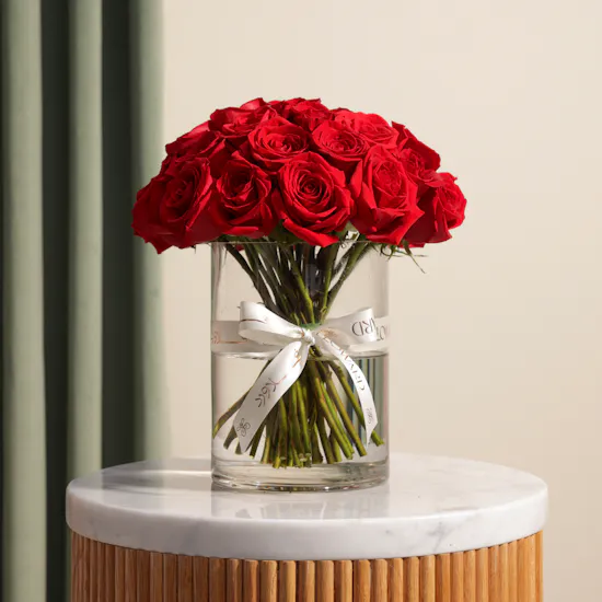 Graceful Red Roses Vase | 35 Roses