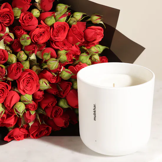 Mubkhar Amazonian Rain Candle | Whispered Grace Flowers Bouquet