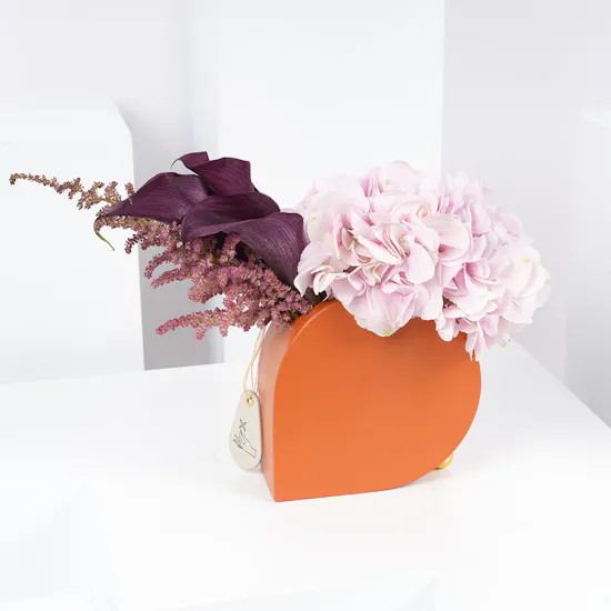 Calla & Hydrangea | Heart Vase