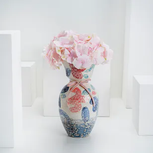 Pink Hydrangea | Oriental Vase 