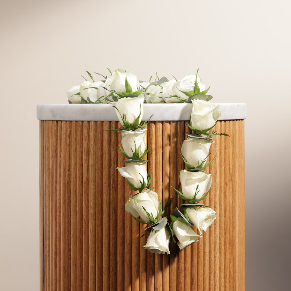 White Rose Graduation Necklace