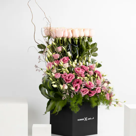 Roses & Eustoma | Square Box