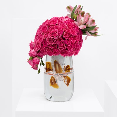 Fuchsia Diamond | Glass Vase