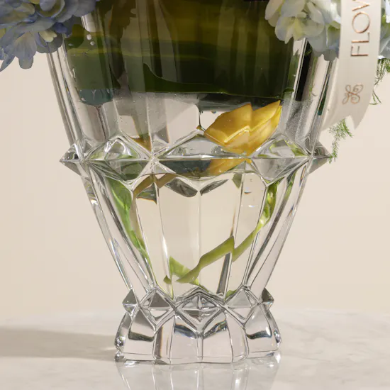 Rogaska Cheerful Flowers Finesse Crystal Vase