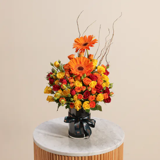 Blooming Sun Graduation Flower Vase