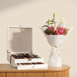 Sweetzerland Premium Chocolates Box | Classic Flowers Bouquet