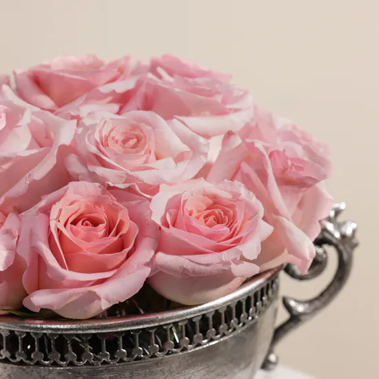 Blush Heirloom Rose Vase