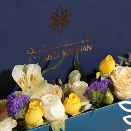 Atyab Bukannan Eastern Collection Blue Box | Shiny Flowers