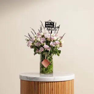 Back to School Baby Rose Vase 