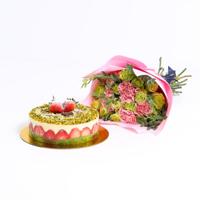 Cake Boutique Strawberry Pistachio Cake  | 19 Flower