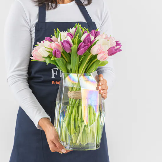 50 Tulips | Glass Vase