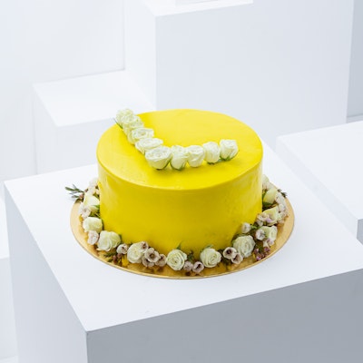 Yellow Letter Cake
