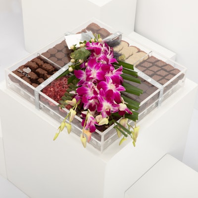 Boat orchid with chocolate from Abucci