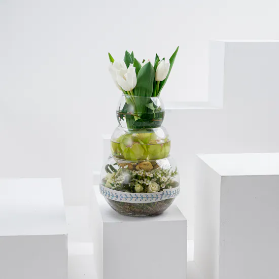 Trio flower vases
