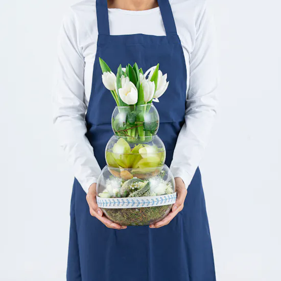 Trio flower vases