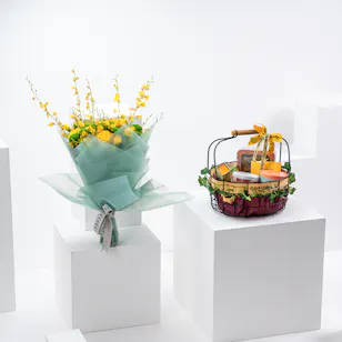 [USED IN AUTOMATION] Nagwa Gift Basket | Yellow Roses