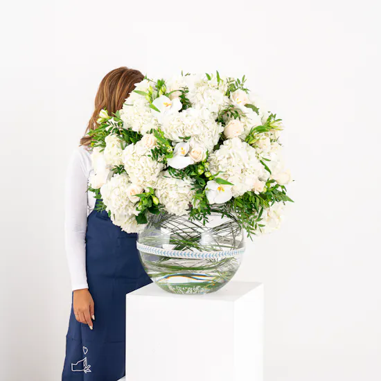 White Flowers | Glass Bowl
