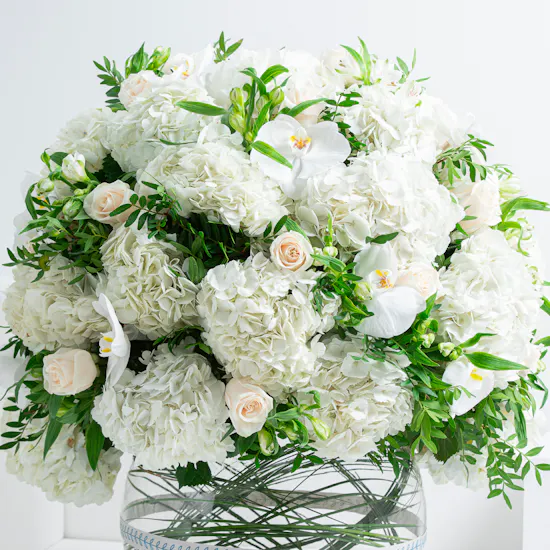 White Flowers | Glass Bowl
