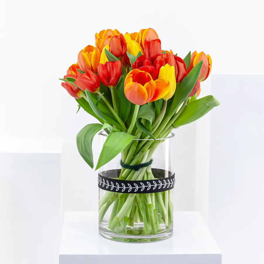 Vibrant Tulip | Glass Vase 1