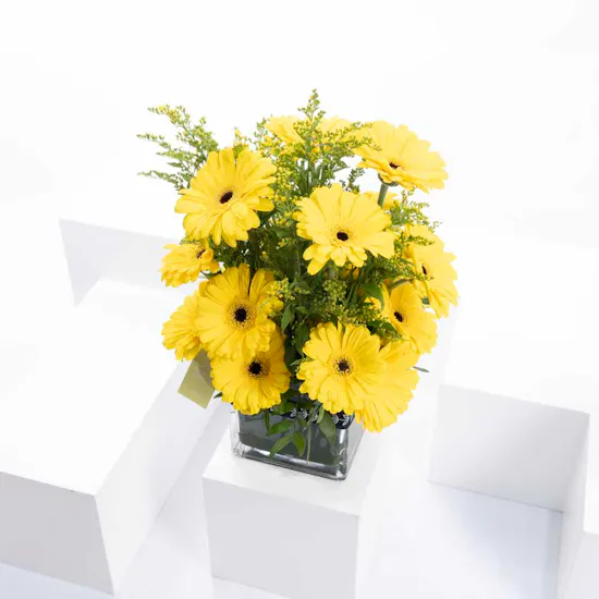 Radiant Yellow | Square Vase