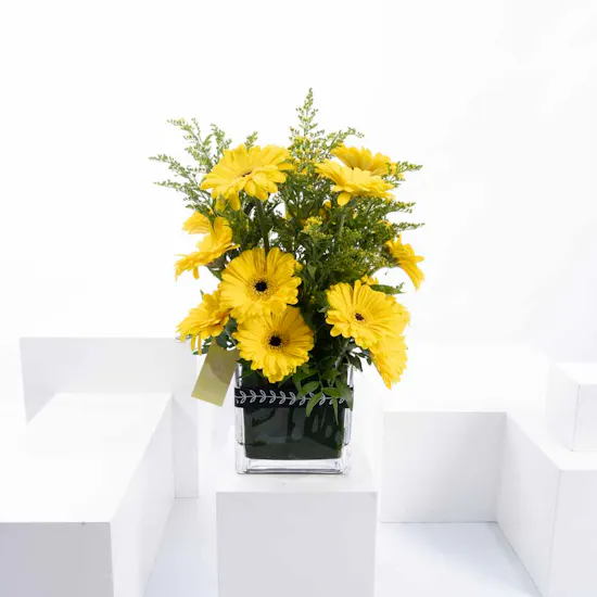 Radiant Yellow | Square Vase