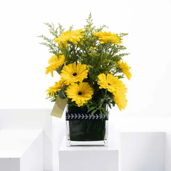 Radiant Yellow | Square Vase