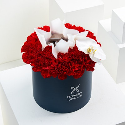 Box of Chocolate with Carnations